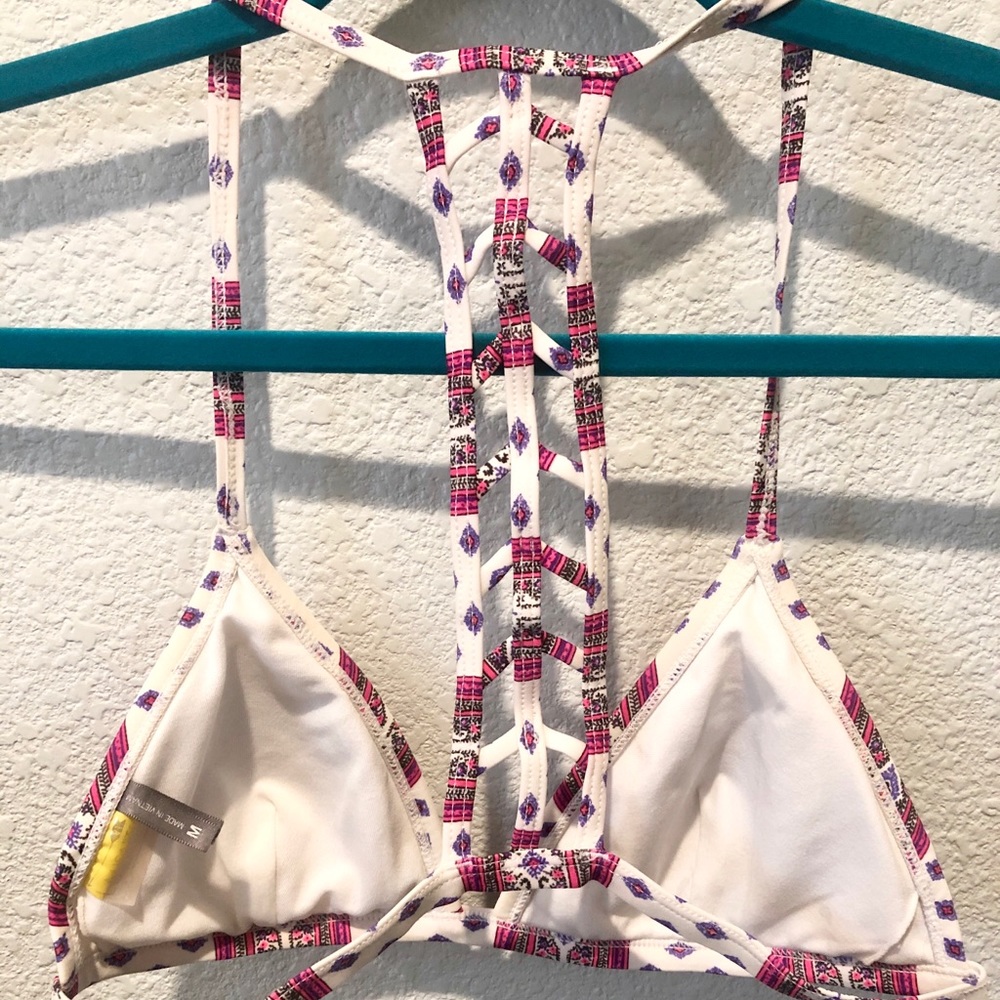 LA Hearts Razorback Triangle Bikini with Design M - Picture 2 of 2